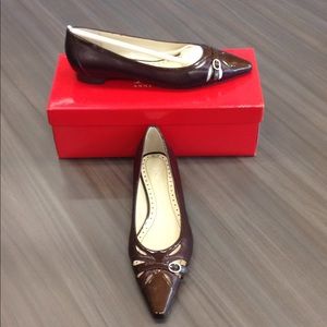 NIB! AK ANNE KLEIN Volten Flats, Dk Brn/Bronze, 8M